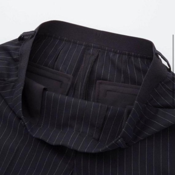pull on navy pinstripe trouser - Picture 2 of 6